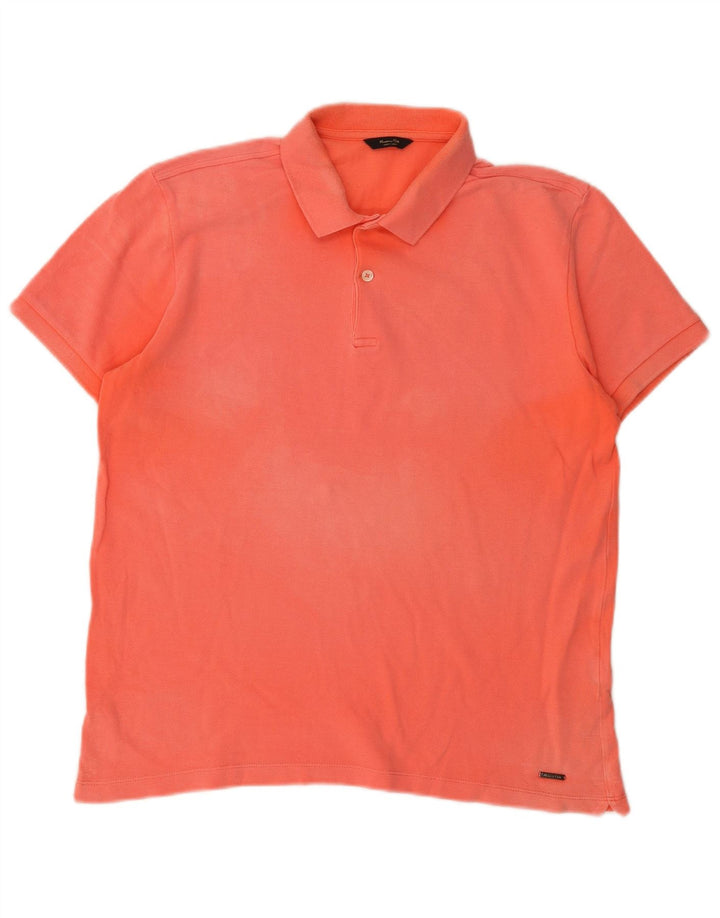 Massimo Dutti muška polo majica srednje narančaste pamučne boje
