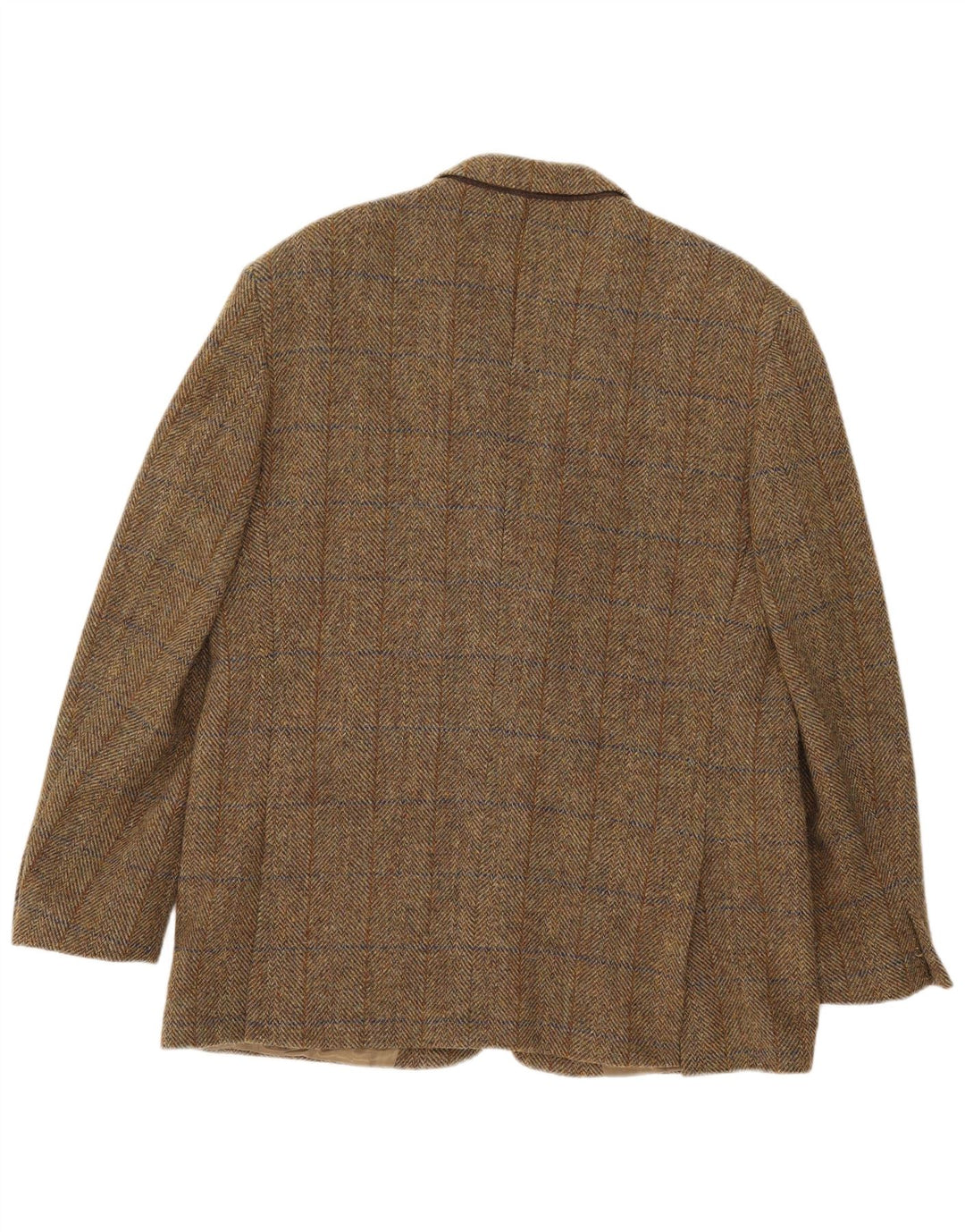 HARRIS TWEED Muška jakna sa 2 gumba UK 44 2XL kaki karirana vuna