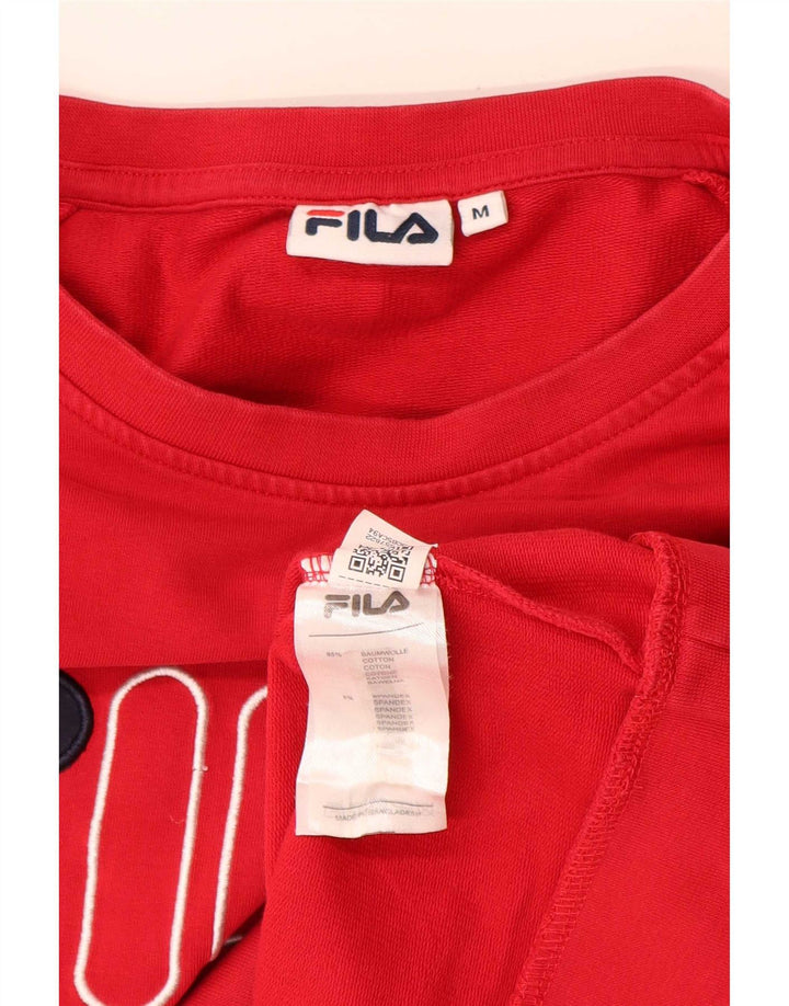 Fila muški džemper srednje srednje crvene boje s grafičkim motivima