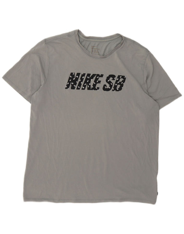 Nike muška majica kratkih rukava atletskog kroja s motivima 2XL siva s pjegama