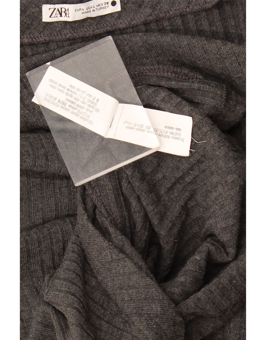 Zara ženska majica na jedno rame UK 14 veliki sivi poliester