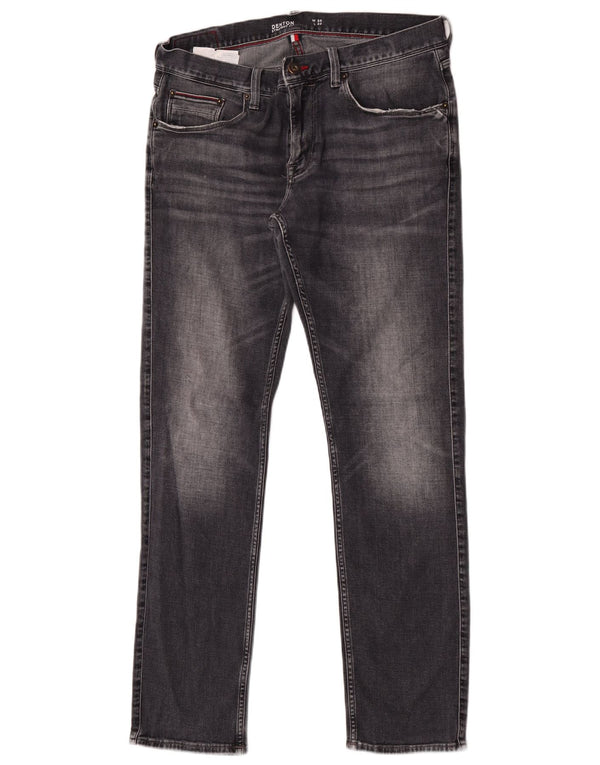 Tommy Hilfiger Mens Denton Straight Jeans W34 L32 Sivi pamuk