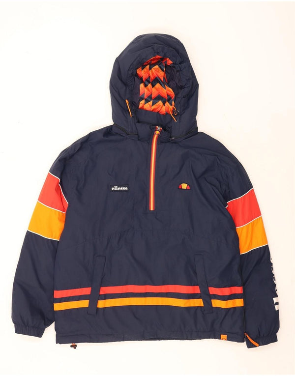 Ellesse muška grafička anorak jakna s kapuljačom UK 42 XL tamnoplava boja