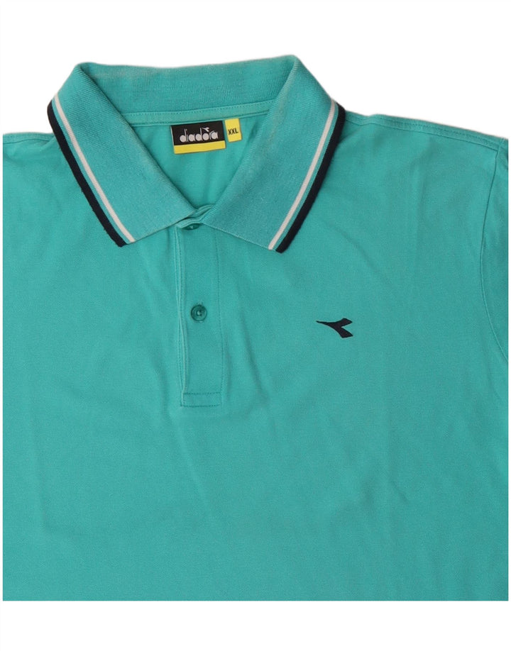 DIADORA Muška polo majica 2XL tirkizni pamuk