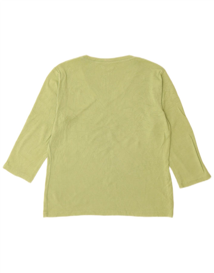 Eddie Bauer Ženska majica s 3/4 rukavima UK 12 Srednje zeleni pamuk