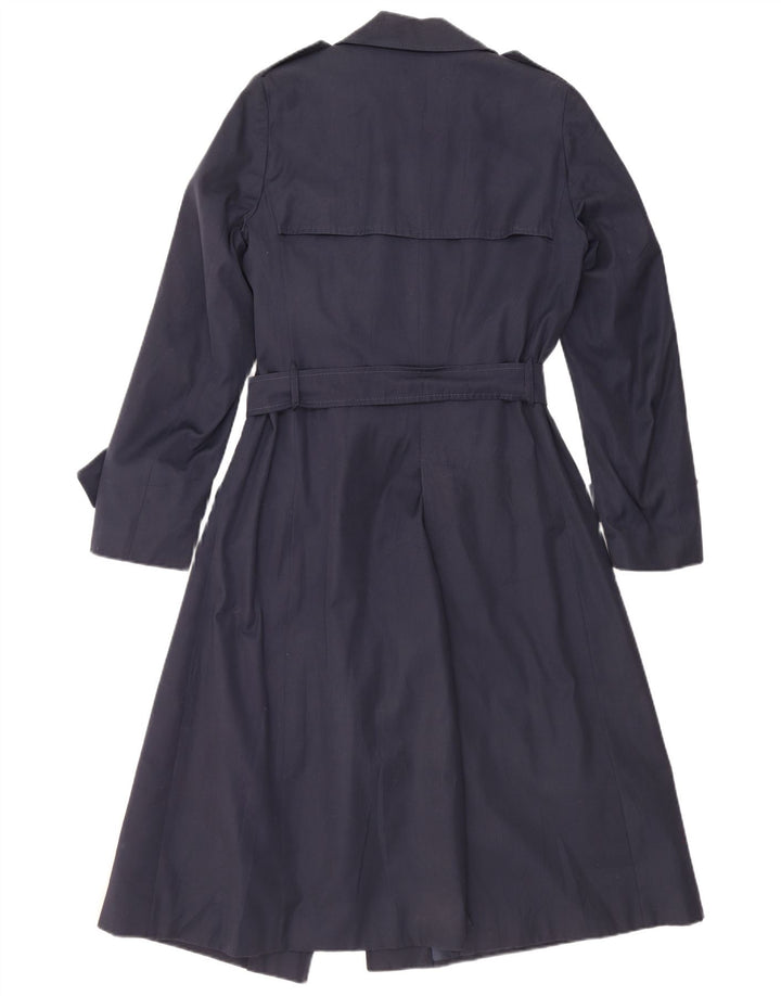 Vintage ženski trenč kaput IT 48 XL tamnoplavi poliamid