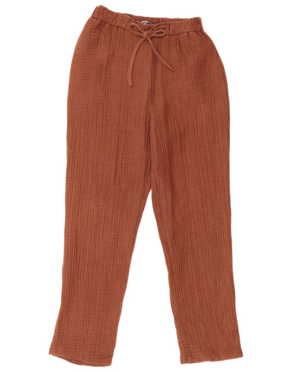 Zara ženske uske ležerne hlače srednje veličine W28 L28 smeđi pamuk