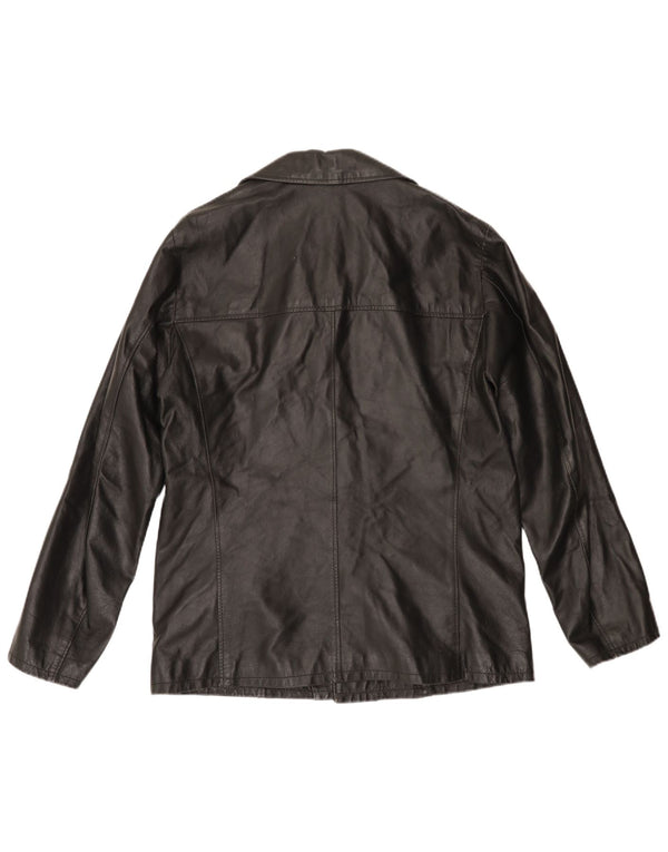 VINTAGE muška kožna jakna UK 40 velika crna koža