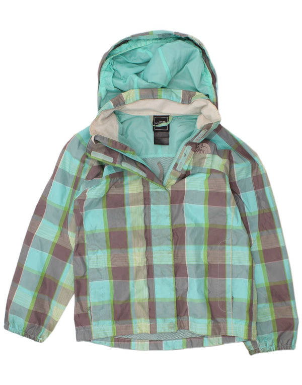 The North Face Girls kišna jakna s kapuljačom 5-6 godina XS zelena karirana