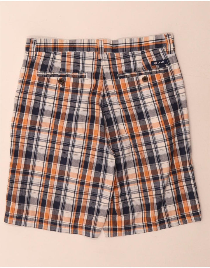 Chaps Mens Chino kratke hlače W32 srednje tamnoplave karirane