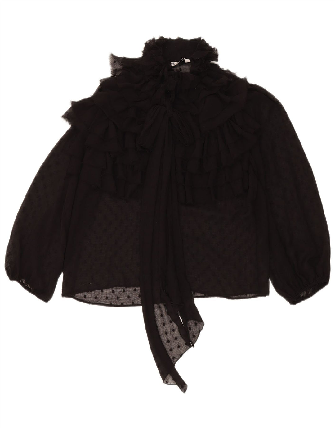 Zara ženska prevelika bluza UK 10 Small Black Spotted