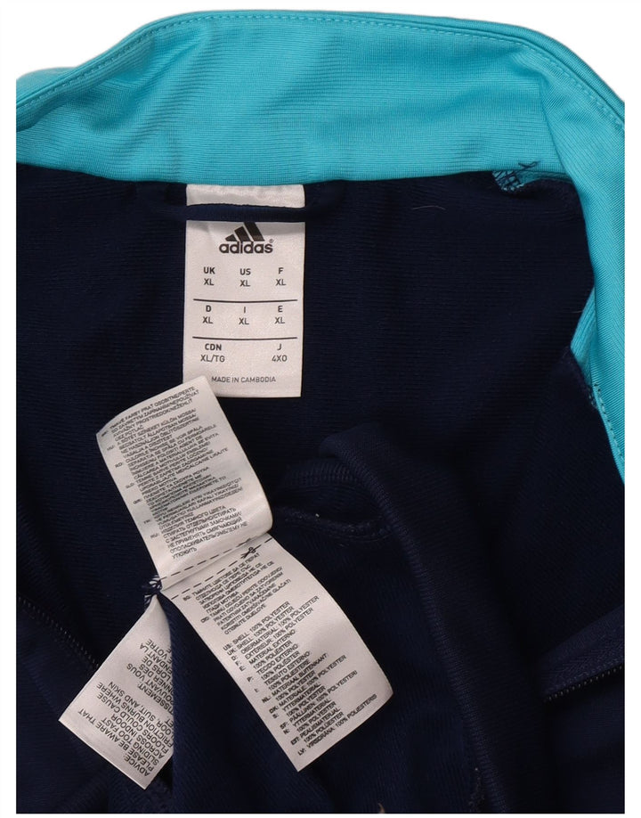 Adidas muška trenirka gornja jakna XL tamnoplavi poliester u boji
