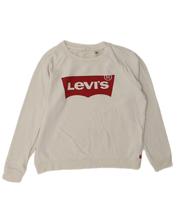 Levi's Ženska majica s motivom prekomjerne majice UK 10 Mali bijeli pamuk