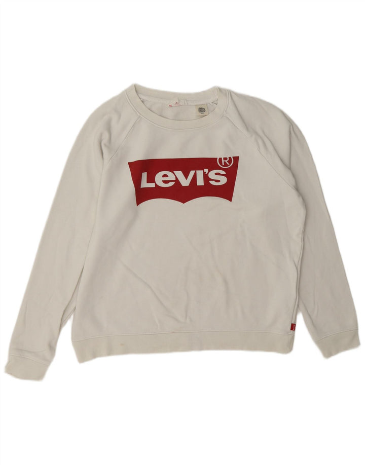 Levi's Ženska majica s motivom prekomjerne majice UK 10 Mali bijeli pamuk