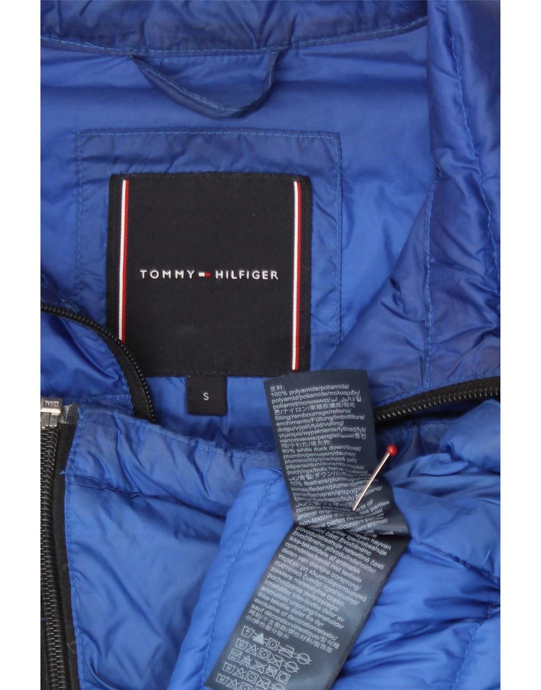 Tommy Hilfiger muška podstavljena jakna UK 36 Mala plava poliamidna