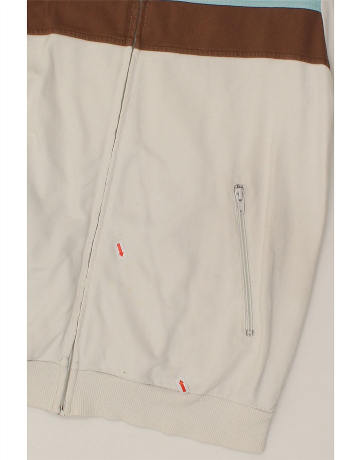 GUESS Mens Tracksuit Top Jacket Medium White Colourblock Cotton Vintage Guess and Second-Hand Guess from Messina Hembry 