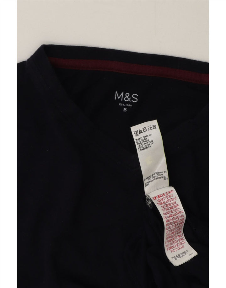 MARKS & SPENCER Muška majica dugih rukava, mala tamnoplava pamuk