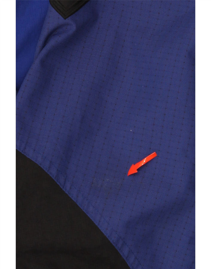 Helly Hansen Mens Graphic Rain Jacket UK 40 Large Blue Colourblock Nylon