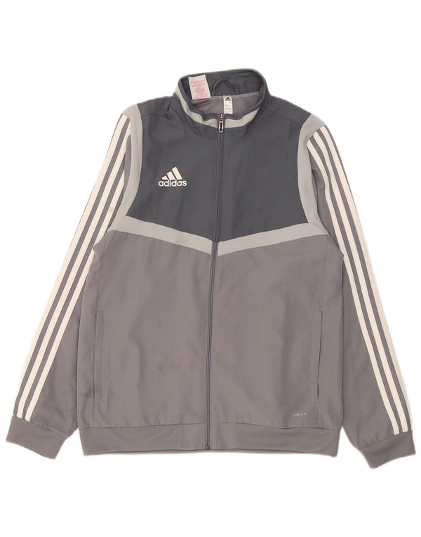 Adidas Boys Climalite Gornja jakna za trenirku 13-14 godina siva boja