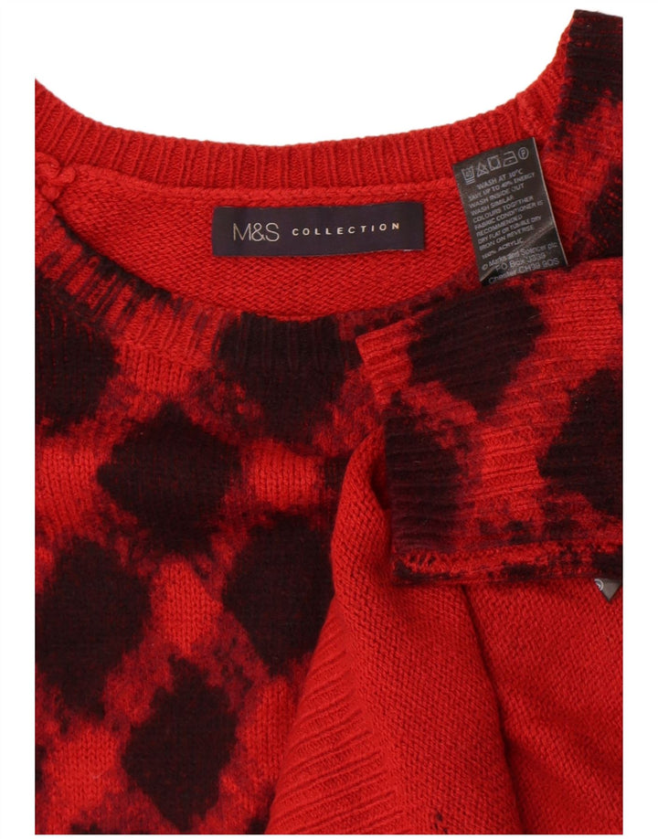 Marks & Spencer ženski džemper s veznim izrezom UK 8 Mali crveni