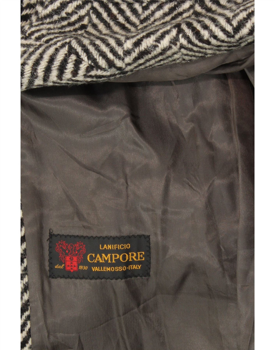 LANIFICO CAMPORE Ženski kaput s dvorednim kopčanjem IT 44 srednje crne boje