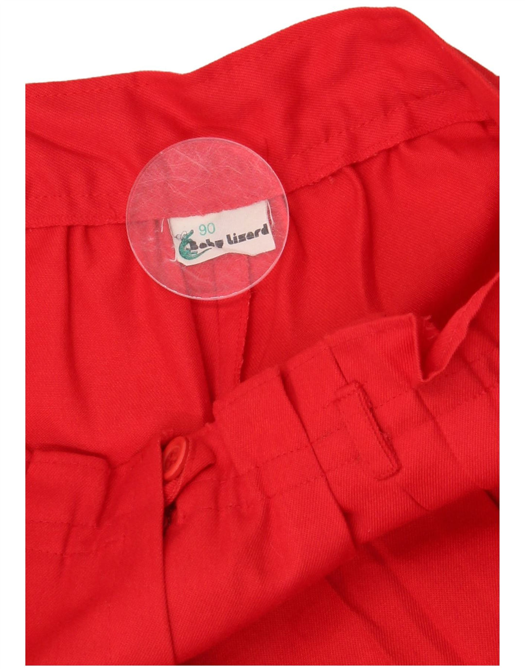 VINTAGE ženske kapri hlače visokog struka W28 L18 crveni poliester