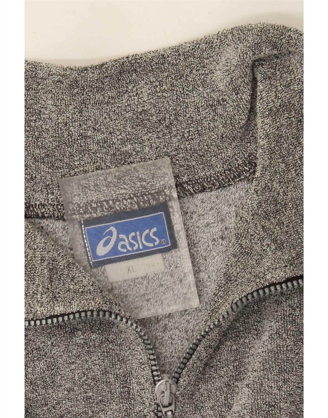 Asics muška majica s izrezom s patentnim zatvaračem i dugim rukavima XL u sivoj boji