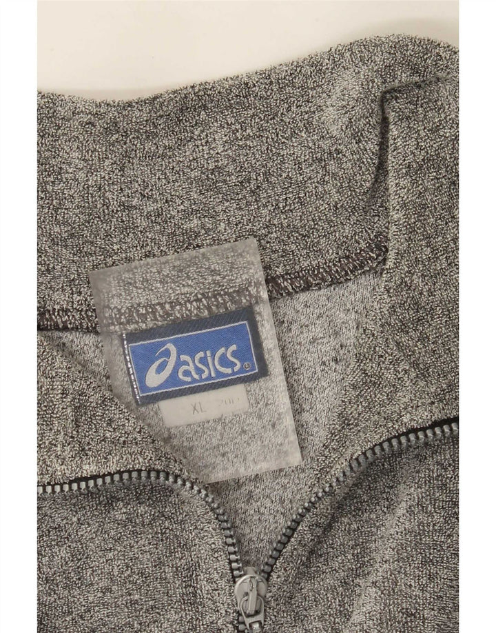 Asics muška majica s izrezom s patentnim zatvaračem i dugim rukavima XL u sivoj boji