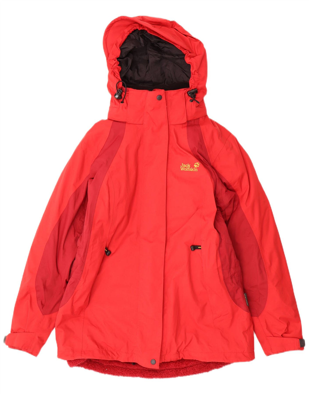 Jack Wolfskin ženska vjetrovka s kapuljačom UK 12 srednje crvene boje
