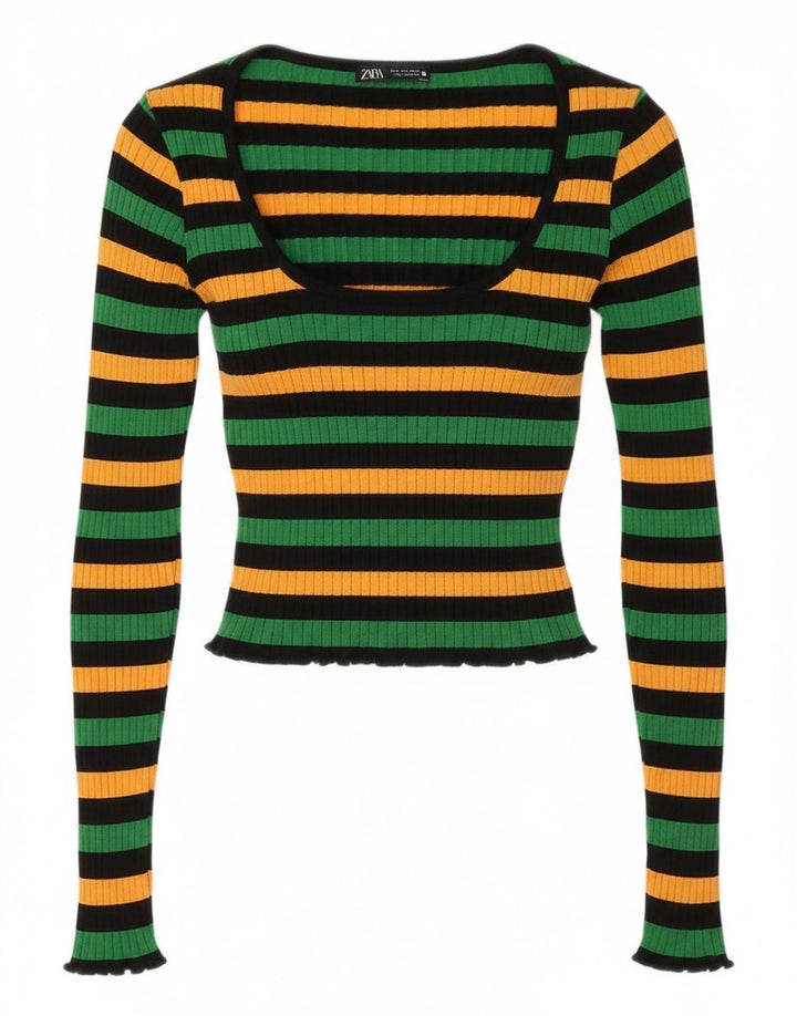 Zara ženski kratki top UK 12 srednje raznobojnih pruga