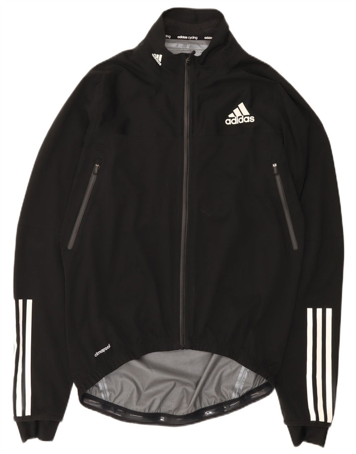 Adidas ženska Climacool kišna jakna UK 14 Srednji crni poliester