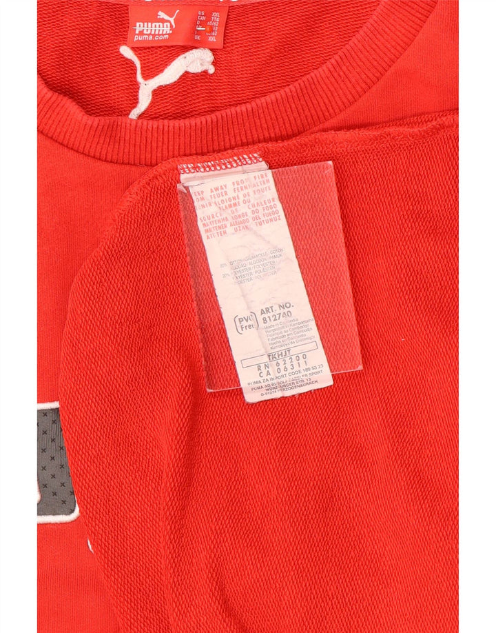 Puma muški džemper s grafičkim motivima 2XL crveni pamuk
