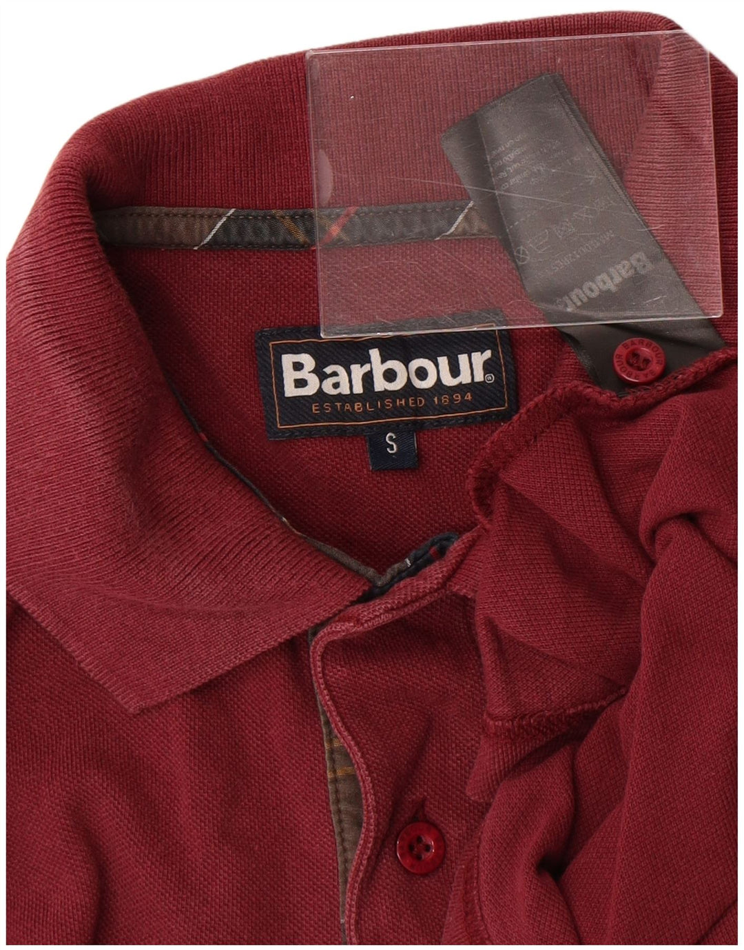 Barbour muška polo majica mala bordo pamuk