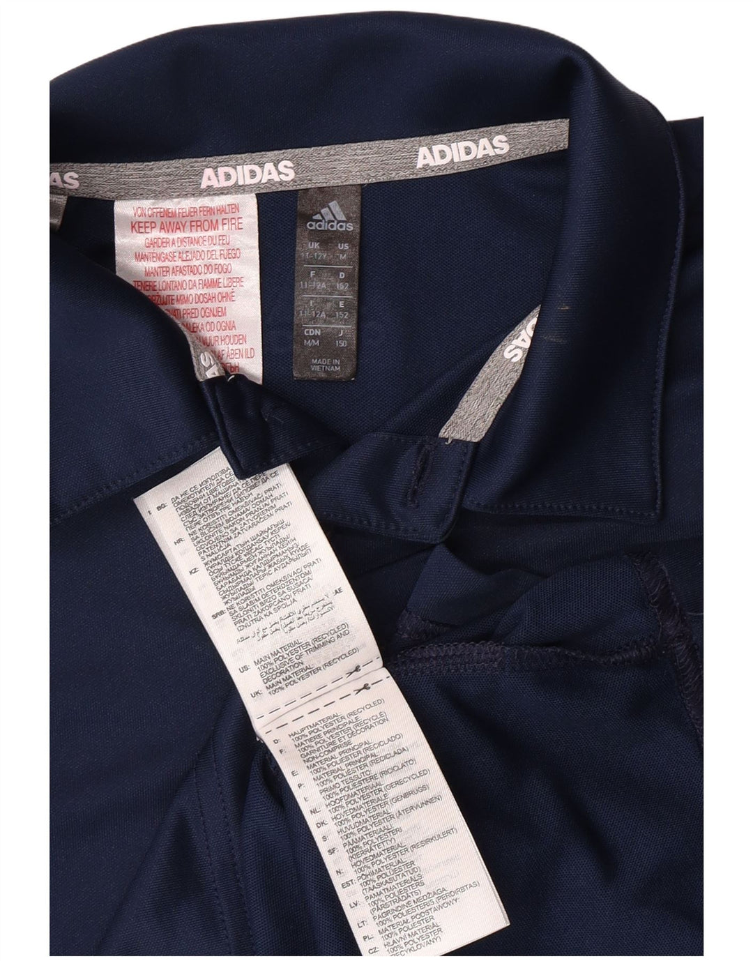 ADIDAS polo majica za dječake 11-12 godina tamnoplava poliester