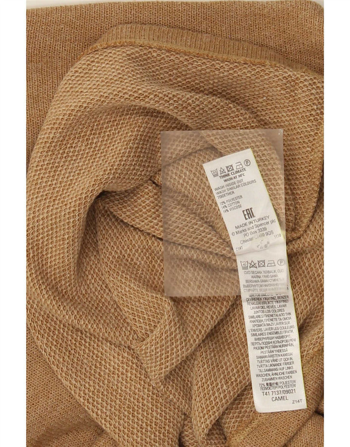 Marks & Spencer ženska majica dugih rukava UK 12 srednje bež poliester