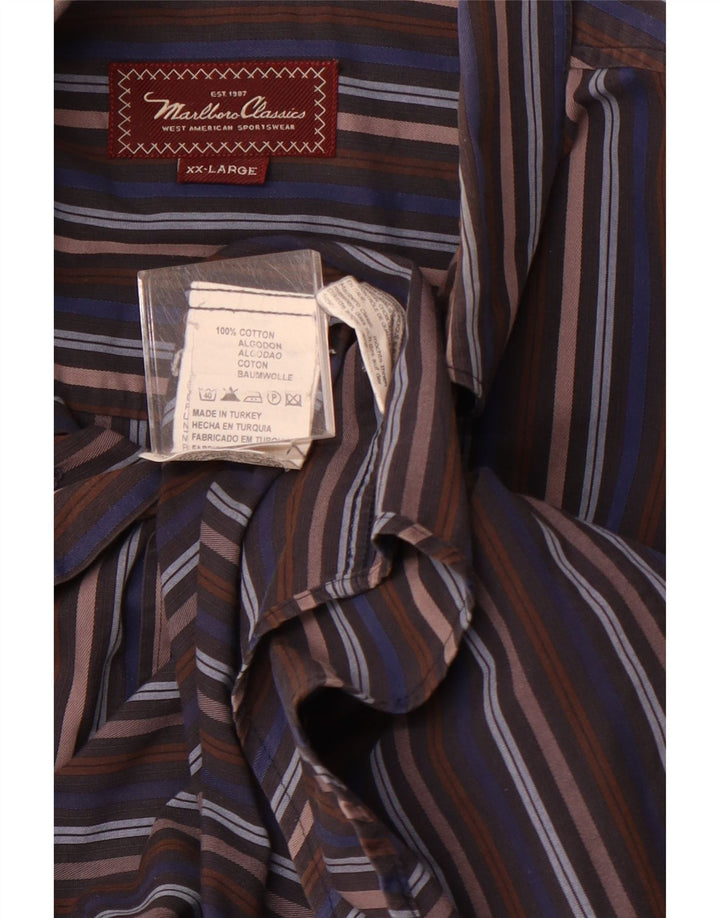 MARLBORO CLASSICS muška košulja 2XL raznobojni prugasti pamuk