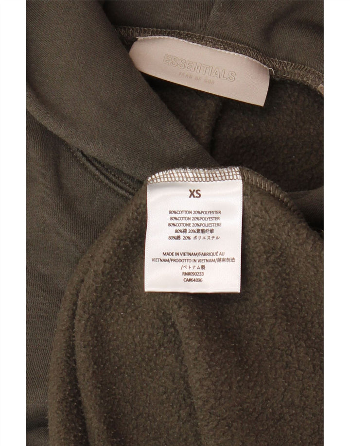 ESSENTIALS Muška majica s kapuljačom širokog kroja XS, smeđi pamuk