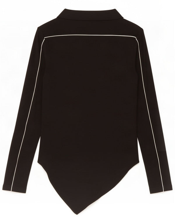 Guess Womens Graphic Bodysuit UK 18 XL Black Viscose
