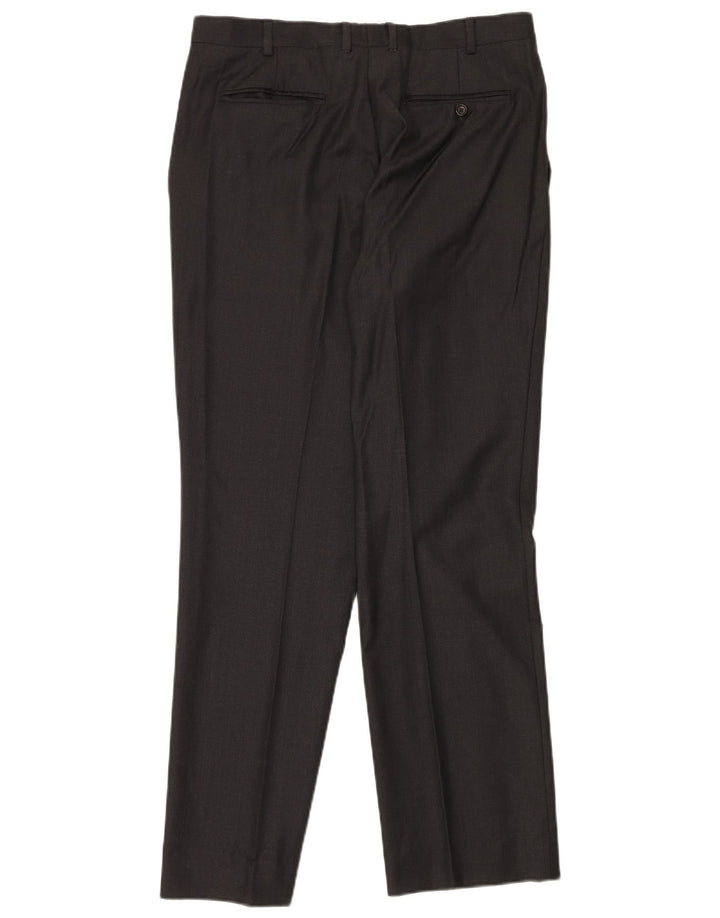 AQUASCUTUM Muško dvodijelno odijelo s 2 gumba UK 40 Large W34 L32 Siva vuna