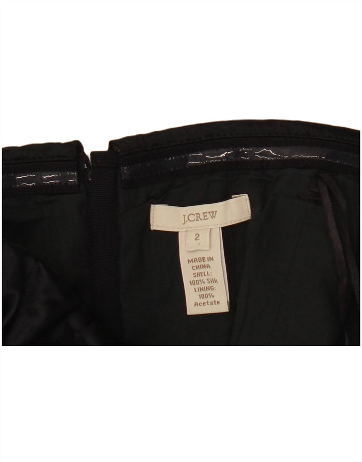 J. CREW Ženska mini haljina bez naramenica US 2 XS crna svila