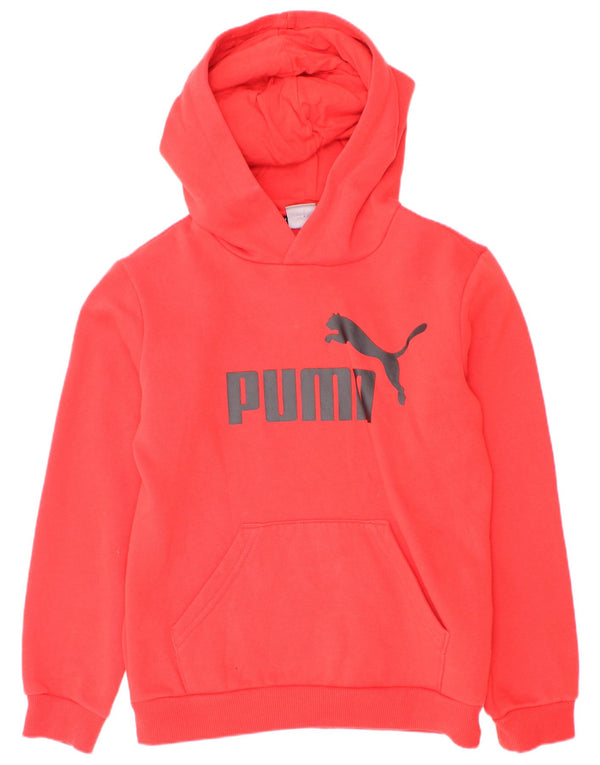 Puma Boys Graphic Hoodie Džemper 9-10 godina, crveni pamuk