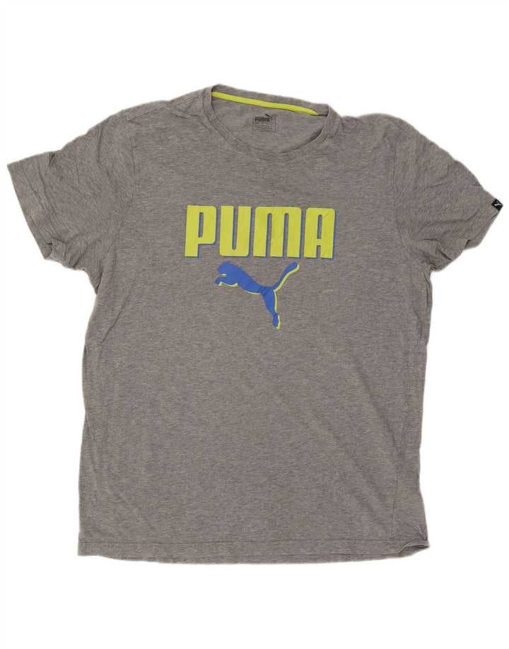 Puma muška majica kratkih rukava s grafičkim motivima 2XL siva s pjegama