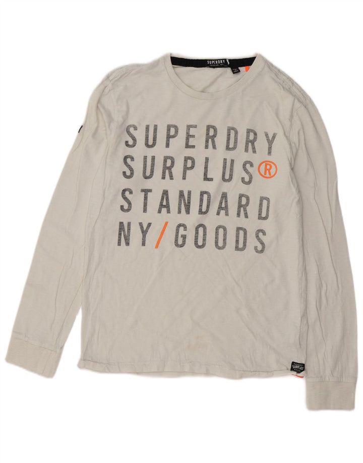 SUPERDRY muška majica dugih rukava s grafikama, veliki bijeli pamuk