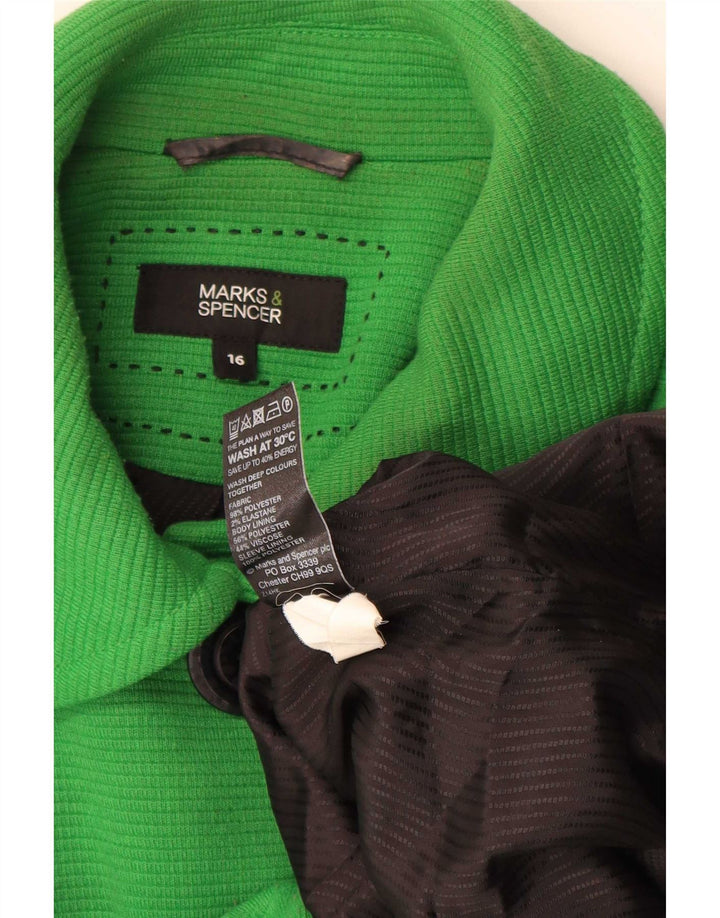 Marks & Spencer ženski sako sa 4 gumba UK 16 veliki zeleni poliester