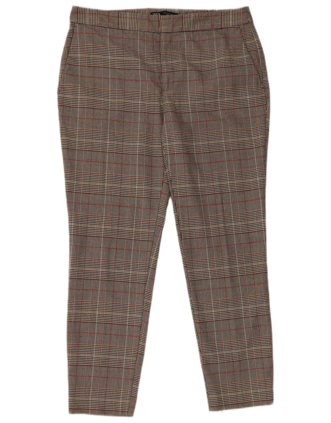 Zara ženske uske chino hlače EU 40 Srednje W30 L27 sive Houndstooth