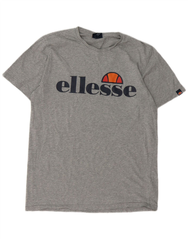 Muška majica kratkih rukava Ellesse s grafičkim motivima, srednje sivi pamuk