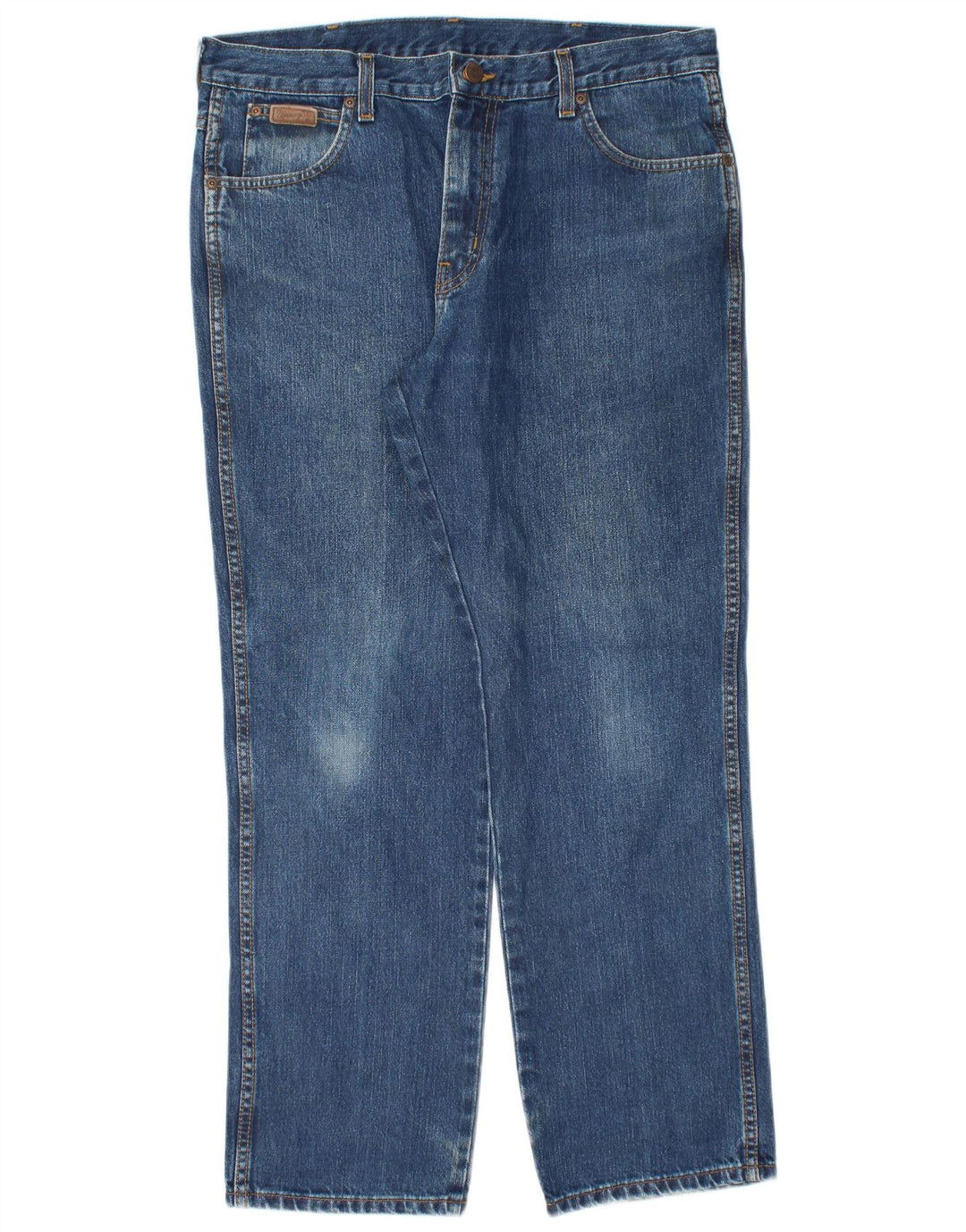 WRANGLER Muške Texas Straight Jeans W36 L30 Plavi pamuk