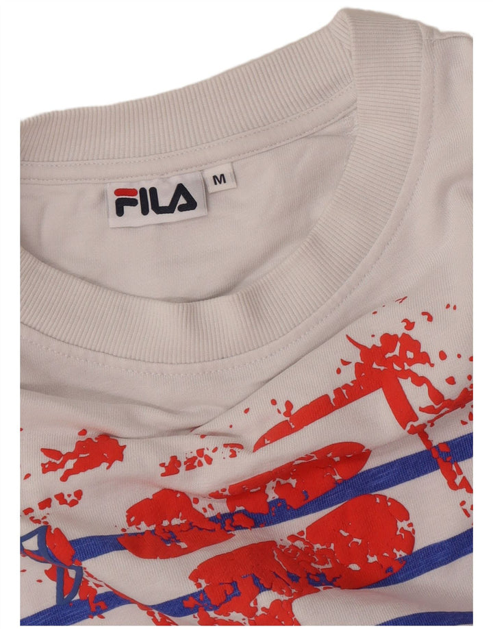 Fila ženska majica dugih rukava s kratkim rukavima UK 14 srednje bijele pruge