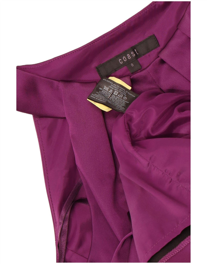 COAST ženska plašt haljina UK 8 Mala kestenjasta acetat