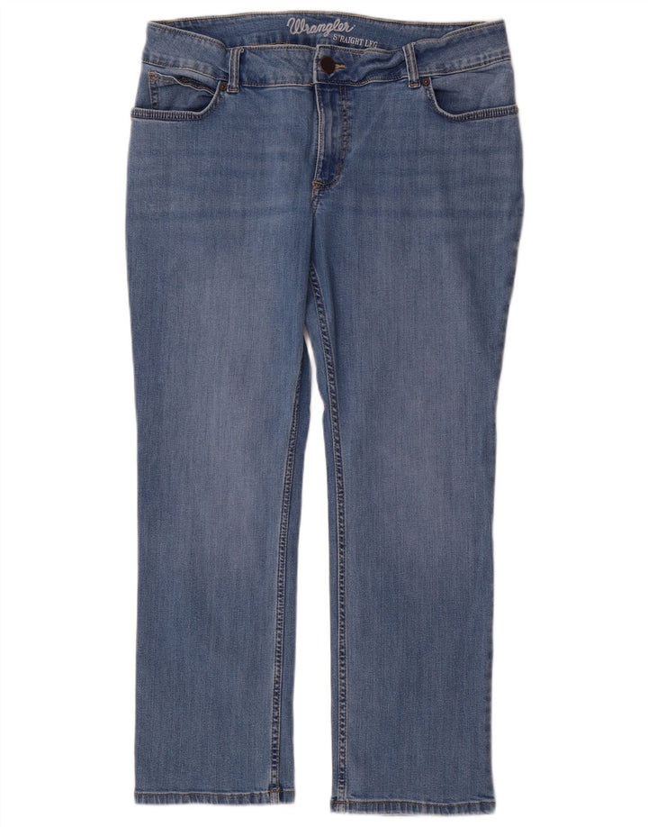 Wrangler ženske ravne traperice W32 L30 plavi pamuk